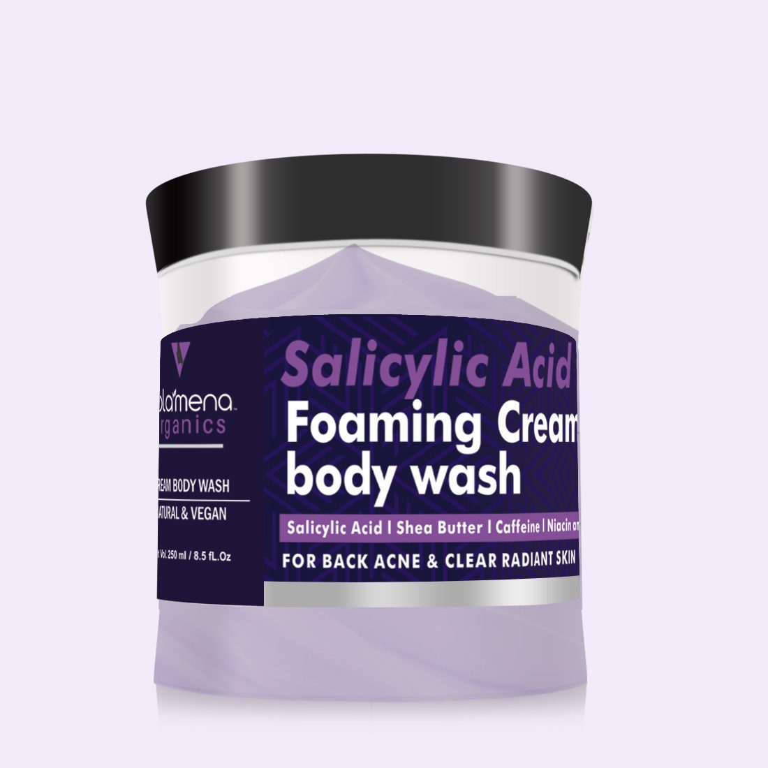 Volamena Organics Salicylic Acid Foaming cream Body wash | Prevents Body Acne | Shower Gel for Women & Men 250 ml