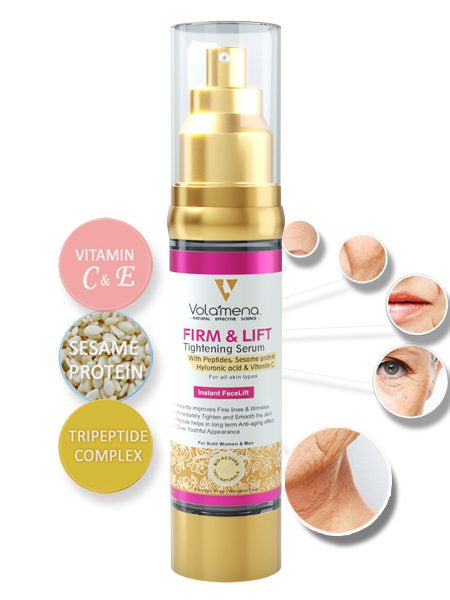 Volamena Firm & Lift serum For Face, Skin Firming & Anti aging Serum With Retinol Peptides & Sesame Seed 50 ml