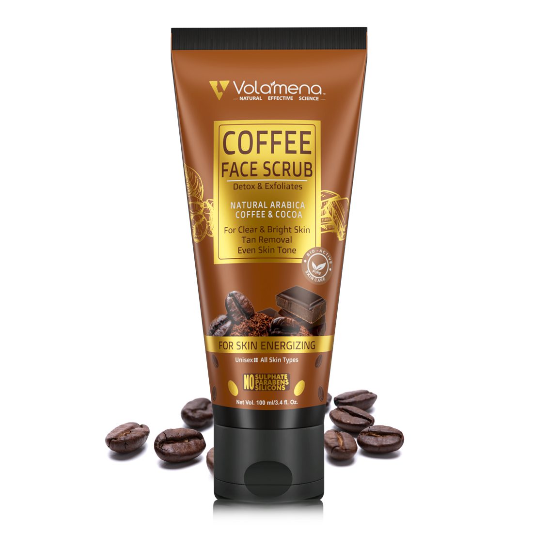 Coffee Face Scrub With Coffee Seeds & Cocoa Butter | De Tan Scrub For Tan Removal |Dead Skin Removal | For Women & Men 100 ml