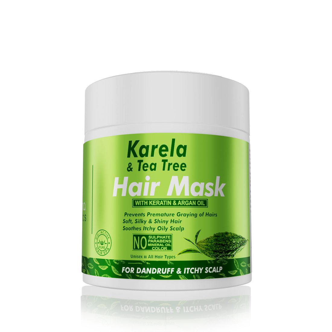 Karela (Bitter Gourd) & Tea Tree Hair mask(Hair Spa) To Remove Dandruff & Hair Fall Control 120 ml