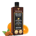 Volamena Almond & Orange Beard Wash Purifying & Beard and Skin Cleaner with Sweet Almond Oil, Argan Oil | Beard Cleanser for Clean & Healthy Beard 100 Ml