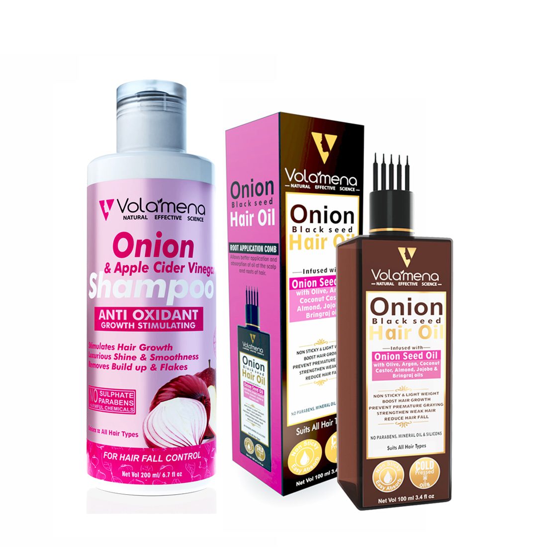 Onion Shampoo 200 ml with onion oil 100 ml combo pack