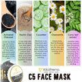 Volamena C5 Charcoal Face Mask For Tan Removal | Deep Cleansing Skin For Women & Men 250 ml