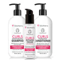 Volamena Curly Hair Care Combo Kit with Shampoo, Hair Conditioner and Hair Cream Set of 3 For Hair Curls | Men & Women