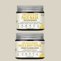 Volamena 24K Gold Glow Face Mask, 200 ml + 24K Gold Sugar Face & Body Scrub, 200 ml Combo Pack