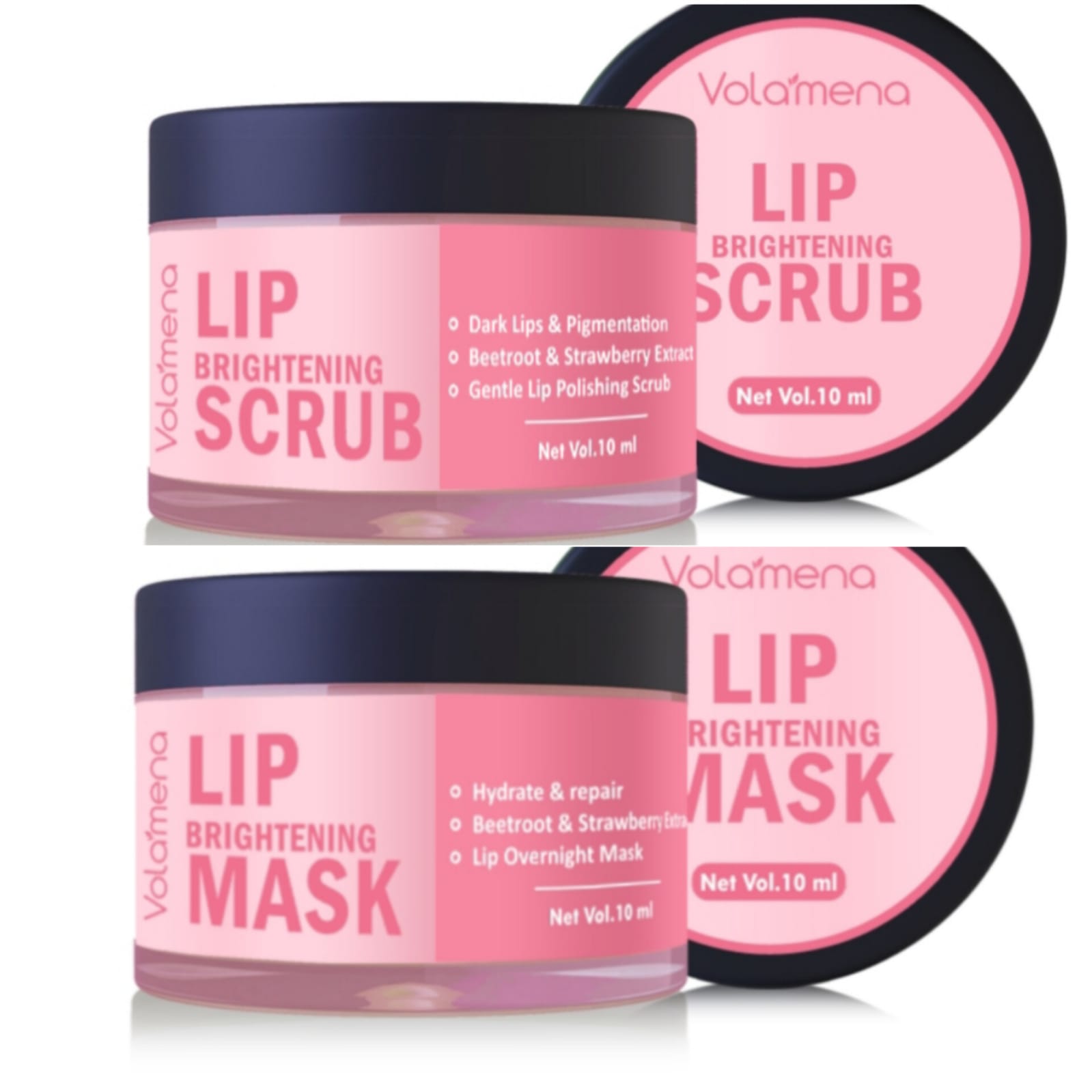 Volamena Lip Brightening Scrub & Lip Brightening Mask Combo Pack