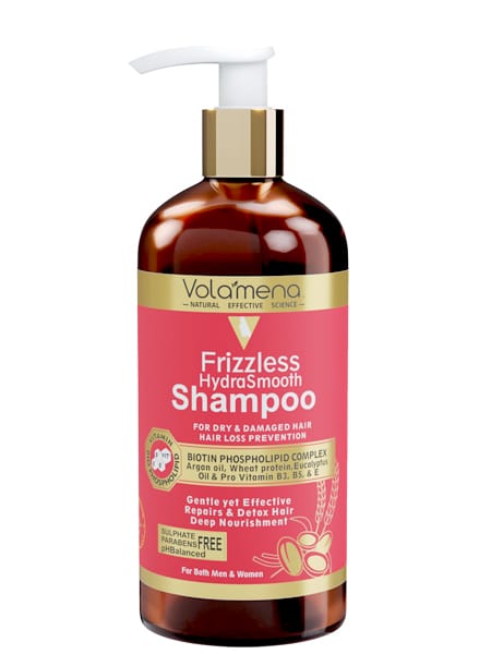 Volamena Frizzless Hydrasmooth Hair Shampoo For Dry & Frizzy Hair With Keratin & Wheat Protein 300 ml