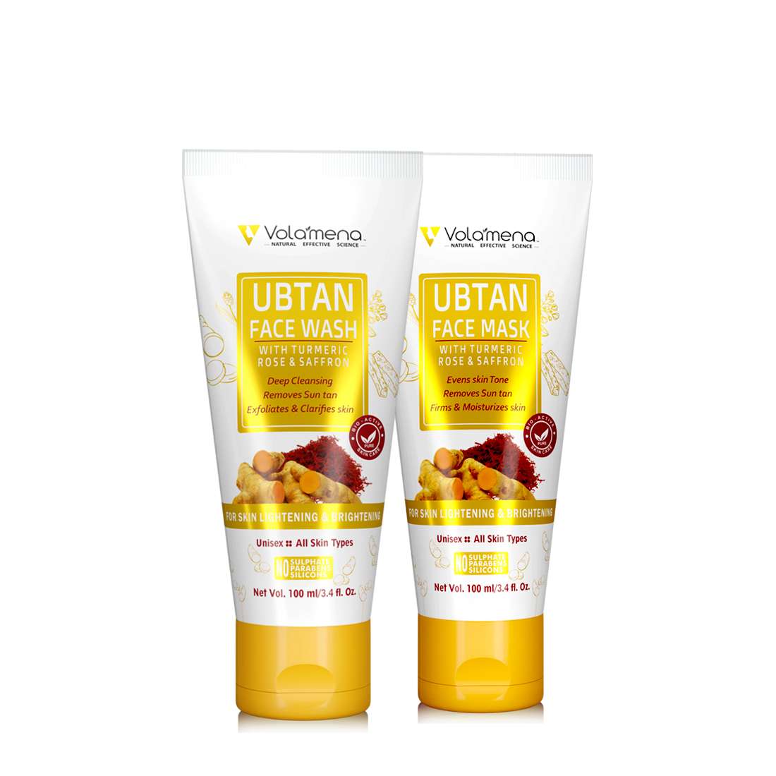 Ubtan Face Wash 100 ml With Face Mask 100 ml Combo