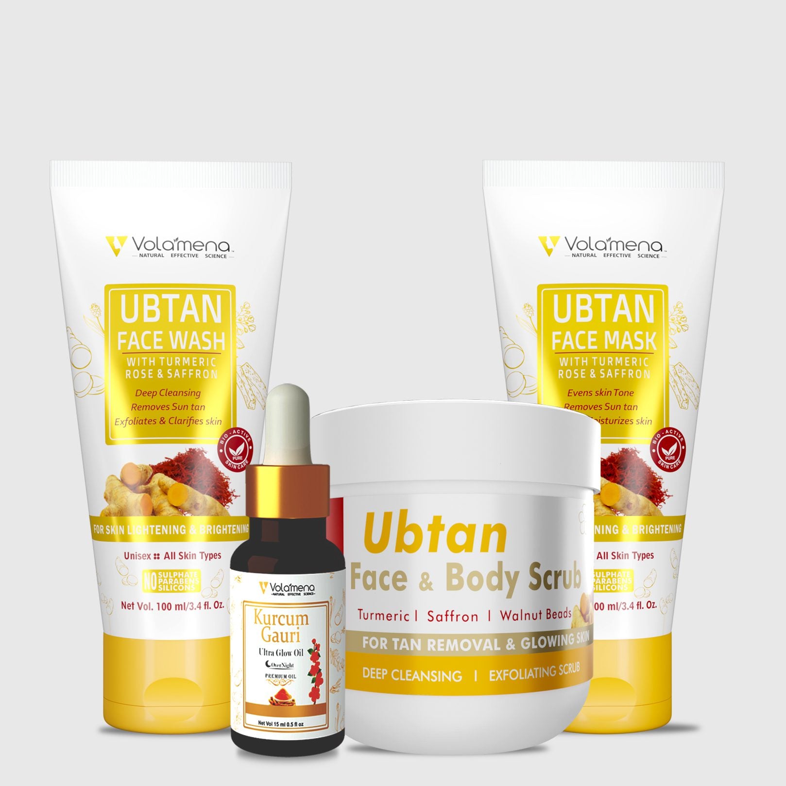 Volamena Organics Ubtan Glow Skin Care kit