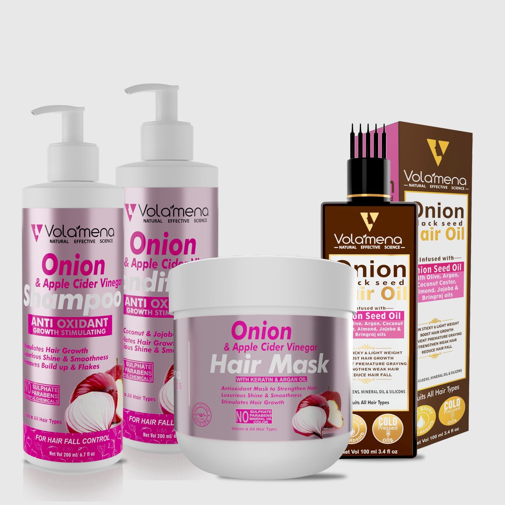 Volamena Onion Oil Hair Fall Control Kit