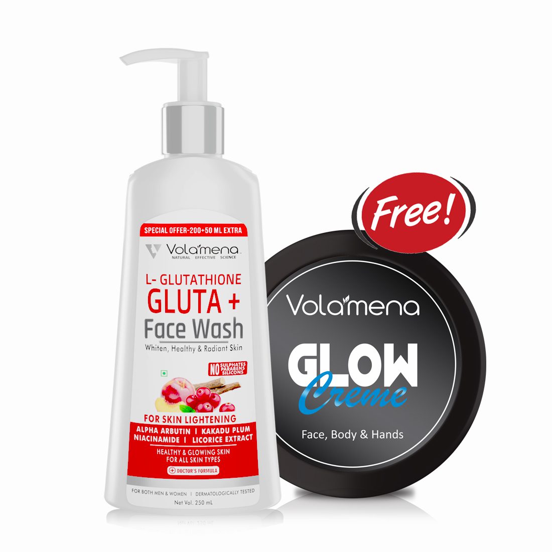 Volamena L-Glutathione Face Wash | For Skin Brightening & Glow | Face Wash For Women & Men 250 ml
