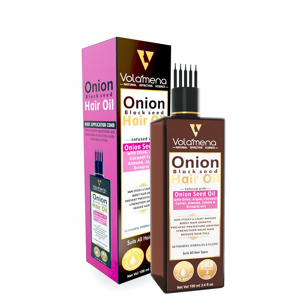Volamena Onion Hair Oil With Onion Black Seed, For Hair Growth and Control Hair Fall