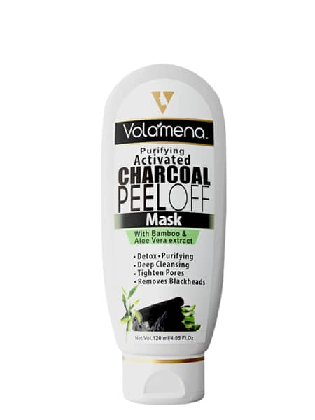 Volamena Purifying Activated Charcoal Peel off Mask For Face | Tan Removal | Deep Cleansing Skin For Women & Men 120 ml