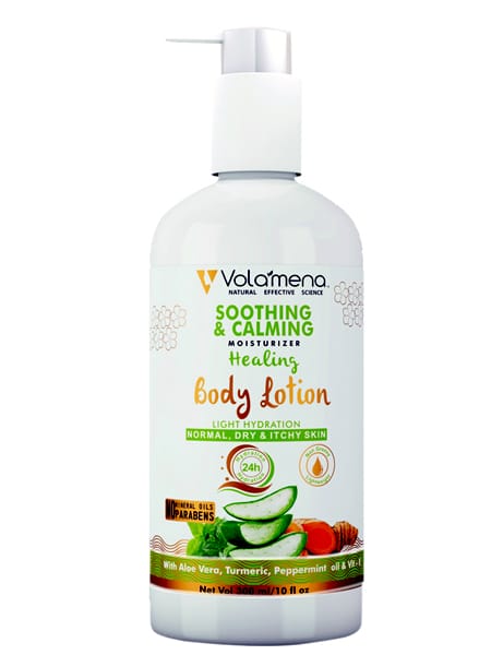 Volamena Soothing calming & healing body lotion Hydrate & Soothes | Anti Aging | For Women & Men 300 ml