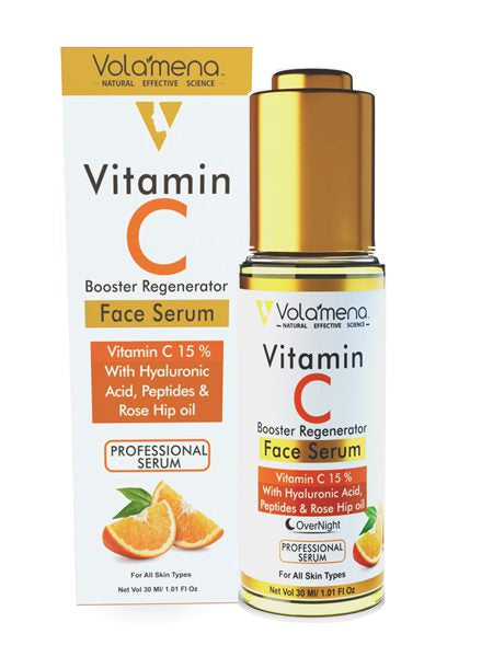 Volamena Vitamin C Booster Face Serum With 15% Vitamin C For Glowing Skin & Brightening, Women & Men 30 ml