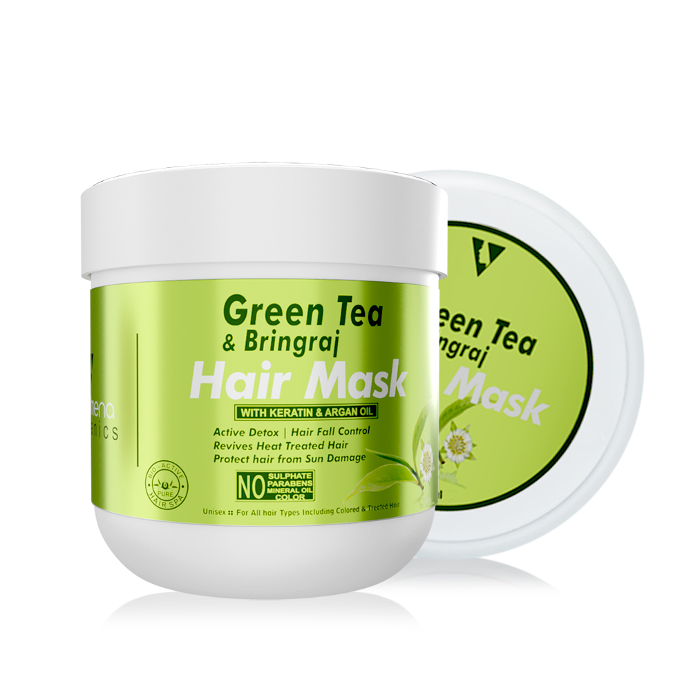 Green Tea & Bhringraj Hair mask 200 ml - Volamena