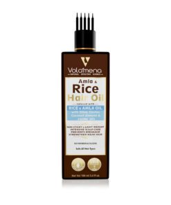 Volamena Amla & Rice Hair oil with Rice Oil and Amla Oil For Men & Women, For Strong Shiny Hair and Hair regrowth 100 ml