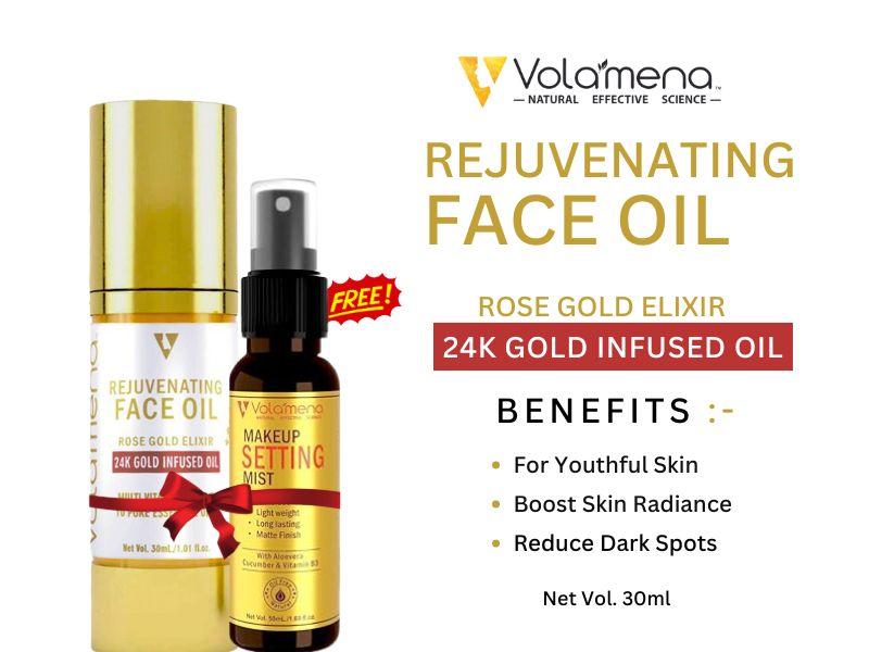 Rejuvenating Rose Gold Face oil 30 ml Get Make up Setting Mist 50 ml Free