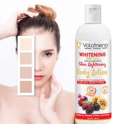 Volamena Whitening Moisturizer with 15++ SPF Body Lotion | Sun Protection | Summer Body Lotion For Skin Brightening & Glowing Skin For Women & Men