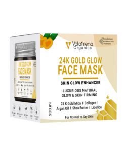 Volamena Organics 24 k Gold Glow Face Mask For Radiance & Glowing Skin For Women & Men 200 ml
