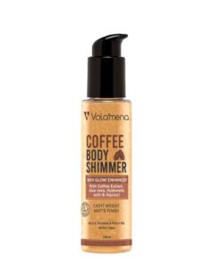 Volamena Coffee Body Shimmer | Hydration & Glow | Non-Greasy Body Shimmer for Long-lasting Shiny & Matt Finished For Women 100 ml