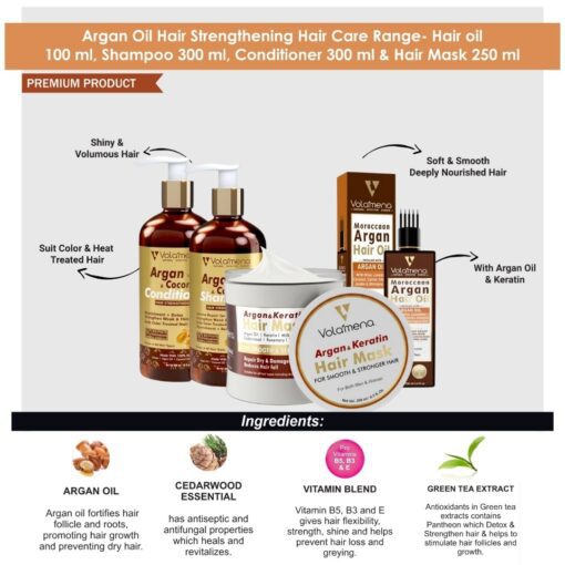 Volamena Argan Oil Hair Kit Pack Of 4 Products