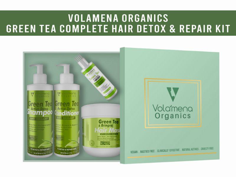 Volamena Green Tea Complete Hair Detox & Repair Kit