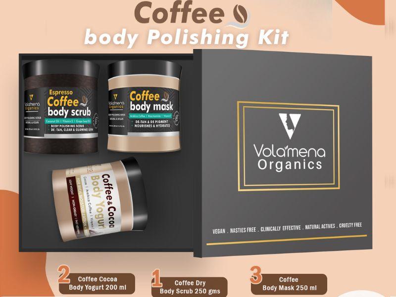Volamena Organics Coffee De-Tan Body Polishing Kit