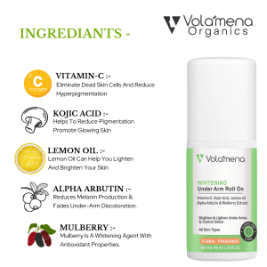 Volamena Whitening Underarm Roll on with floral Fragrance 40 ml