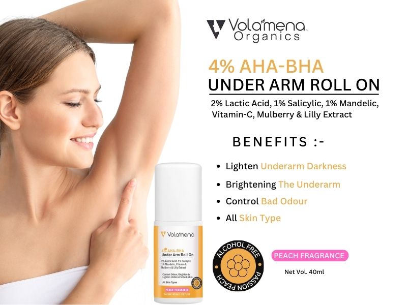 Volamena Underarm Roll on with Peach Fragrance 40 ML
