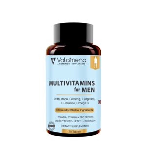 Volamena Multi Vitamins with Ginseng, L -Arginine & L-Citrulline for men for superior Power, Stamine, Health, Energy Boost, Sports a & Recovery 30 Tbs.
