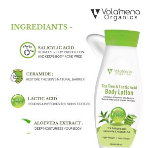 Volamena Organics Tea Tree & lactic Acid body Lotion 200 ml