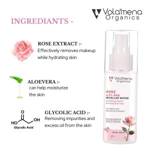 Volamena organics Rose & 5% AHA Micellar water 100 ml