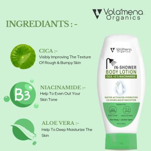 Volamena Organics CICA & Niacinamide In-Shower Body Lotion 200 ml