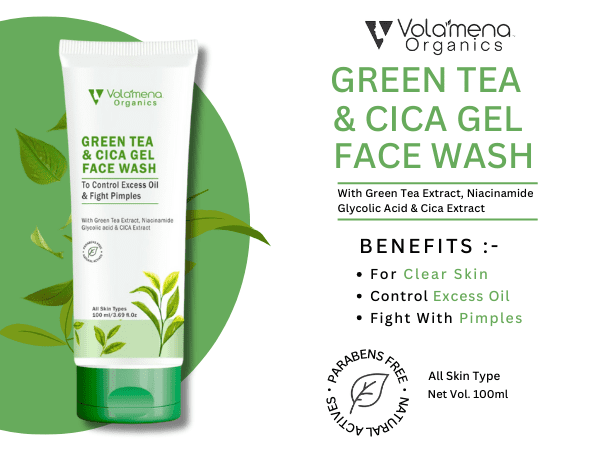 Volamena Organics Green Tea & CICA Gel Face wash 100 ml