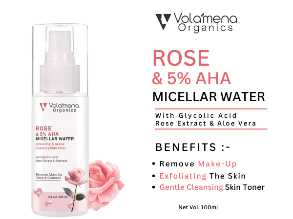 Volamena Organics Rose & 5% AHA Micellar water 100 ml