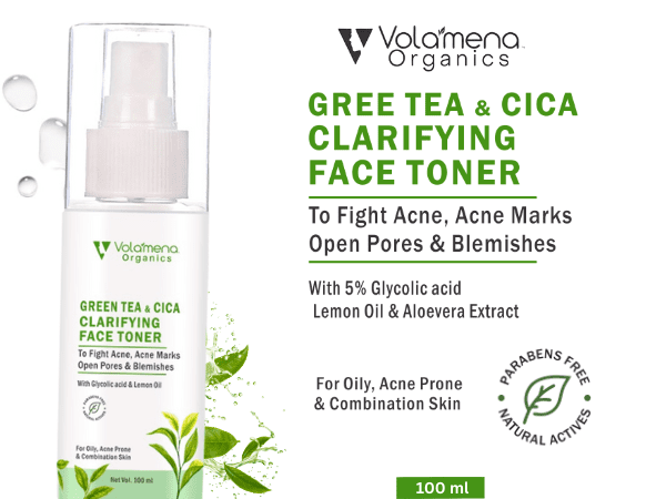 Volamena Organics Green tea & CICA Clarifying toner 100 ml
