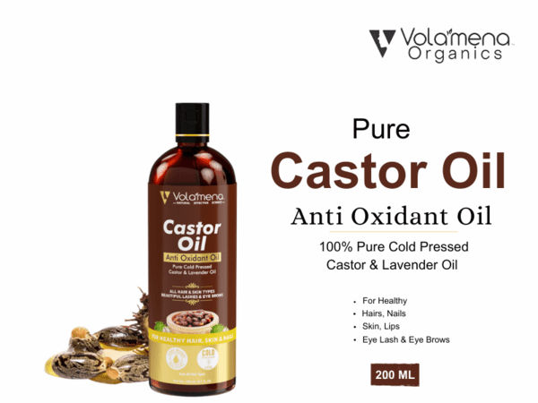 Pure Cold Pressed Castor Oil 200 ml