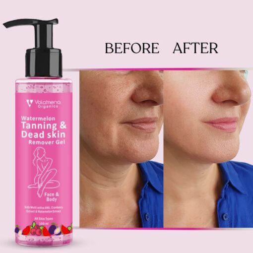 Watermelon Tanning & Dead skin Removal Gel For Face & Body | Visibly Tan Removal | Removes Dead Skin & Brighten Skin | Dead Skin Remover Gel For women & Men 100 ml