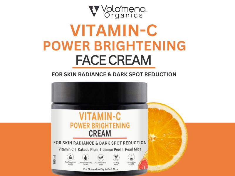 Vitamin C Power Brightening Face Cream With Vitamin C & Pearl Mica For Glowing Skin & Dark Spot Reduction | For Women & Men 100 ml