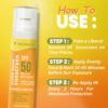 Volamena Super Glow Sunscreen with SPF 50 PA+++ With Vitamin C For Bright & Glowing Skin UVA/B Bluelight Protection No White Cast For Normal to dry skin, 100 ml