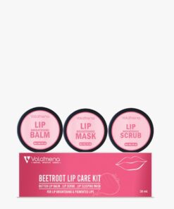 Volamena Organics 3 in 1 Beetroot Lip Care Kit - Lip Balm + Lip mask + Lip Scrub, 30 ml