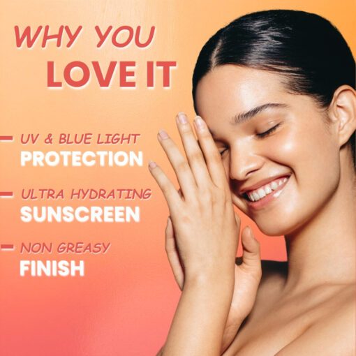 Volamena Glass Skin Sunscreen Spf 50pa++++ With Astaxanthin & Watermelon | Protect From UV Rays & Bluelight | Deeply Hydrate Your Skin | For Both Men & Women | Light Weight & Non Greasy | 50ml