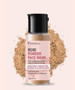 Volamena Rose Powder Face Wash, 15g , Anti Ageing Powder Face Wash for Hydration, Reduce Wrinkles & Provides Supple Look, Natural Powder Face Wash For Women & Men