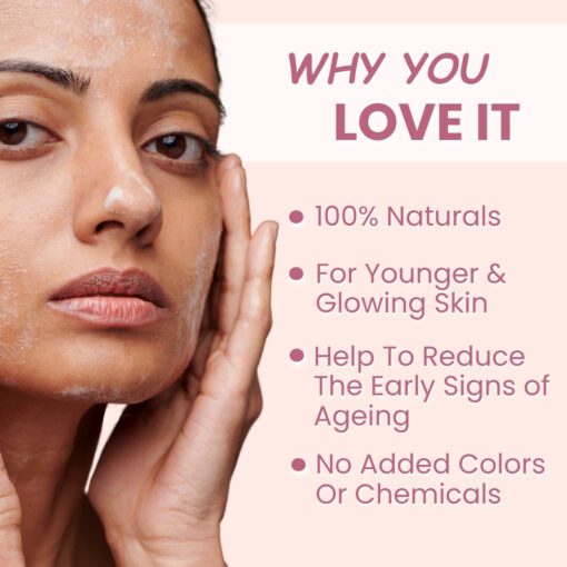 Volamena Rose Powder Face Wash, 15g , Anti Ageing Powder Face Wash for Hydration, Reduce Wrinkles & Provides Supple Look, Natural Powder Face Wash For Women & Men
