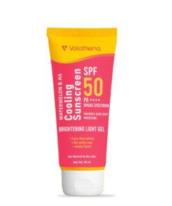 Volamena Watermelon Cooling Sunscreen Spf 50pa++++ With Watermelon Gives You Cooling & Hydration Effect | Protect From Harmful UV Rays | For Both Men & Women | Light Weight & Non Greasy | 50ml