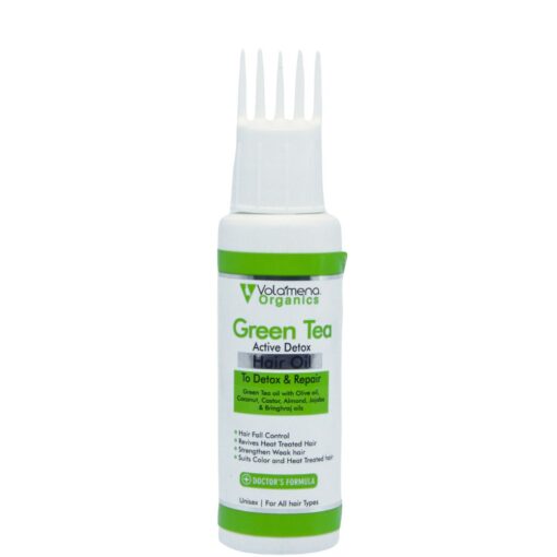 Volamena Organics Green Tea Active Detox Hair Oil For Hair Fall Control & Strength 50 ml