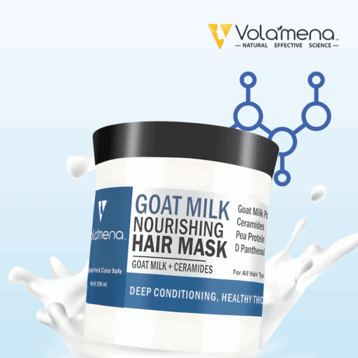 Volamena Goat Milk Nourishing Hair Mask With Goodness of Goat Milk, Ceramide & Pea Protein Helps to Strengthen Breakage Prone Damaged Hairs 250 ml