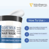 Volamena Goat Milk Nourishing Hair Mask With Goodness of Goat Milk, Ceramide & Pea Protein Helps to Strengthen Breakage Prone Damaged Hairs 250 ml Volamena Goat Milk Nourishing Hair Mask With Goodness of Goat Milk, Ceramide & Pea Protein Helps to Strengthen Breakage Prone Damaged Hairs 250 ml