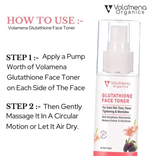 Volamena Organics Glutathione Face Toner For Even Skin Tone 100 ml